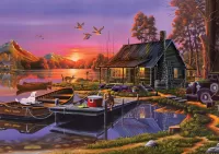 Jigsaw Puzzle Lakeside Cottage