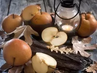 Пазл Лампа и яблоки