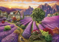Jigsaw Puzzle Lavender fields