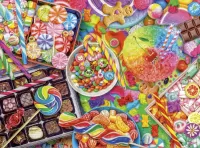 Jigsaw Puzzle Candies and sweets
