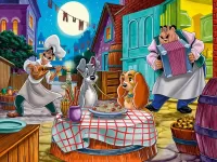 Jigsaw Puzzle Lady and Tramp