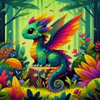 Jigsaw Puzzle Forest dragon