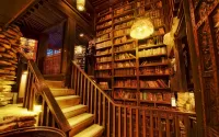 Jigsaw Puzzle Library staircase 