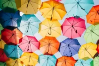 Puzzle Flying umbrellas