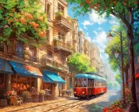 Rompecabezas Summer tram