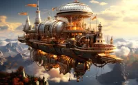 Jigsaw Puzzle flying ship