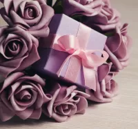Jigsaw Puzzle Purple roses