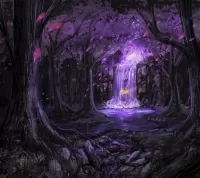 Jigsaw Puzzle Purple forest