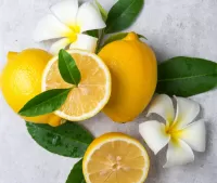 Пазл Лимоны и цветы