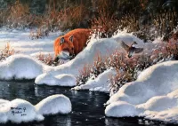 Jigsaw Puzzle Fox on the hunt