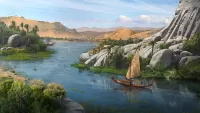 Пазл Лодка на Ниле