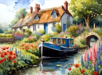 Jigsaw Puzzle Boat on the shore