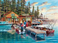 Jigsaw Puzzle Boat station