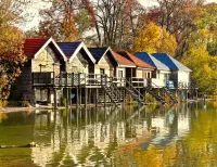 Jigsaw Puzzle Boat houses