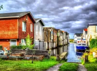 Jigsaw Puzzle boat houses