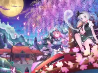 Puzzle Moon and wisteria