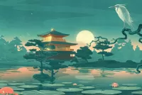 Quebra-cabeça Moon Heron