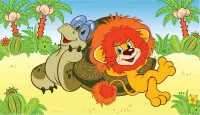 Puzzle Lion and turtle