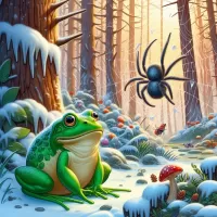 Puzzle Frog and spider