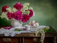 Jigsaw Puzzle Lupins and peonies