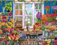 Jigsaw Puzzle Flower shop