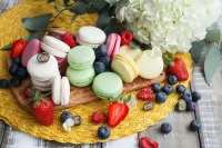Puzzle Macarons and Berries