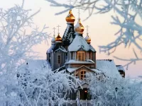 Jigsaw Puzzle Onion domes in winter