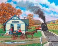 Jigsaw Puzzle little station