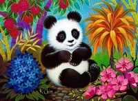 Слагалица baby panda