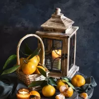 Jigsaw Puzzle Tangerine candle