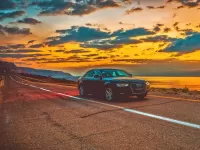 Jigsaw Puzzle Car Road Sunset
