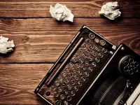 Quebra-cabeça Typewriter and drafts