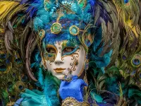 Jigsaw Puzzle Peacock mask
