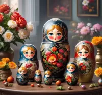 Quebra-cabeça Matryoshka dolls