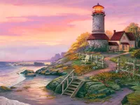Слагалица The lighthouse and sea