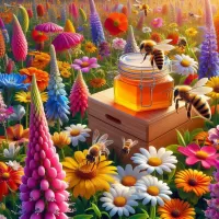 Слагалица Honey and bees