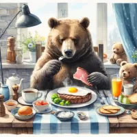 Jigsaw Puzzle Bears lunch