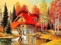 Jigsaw Puzzle Watermill