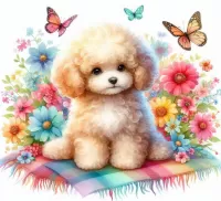 Jigsaw Puzzle Cute little dog