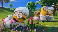 Jigsaw Puzzle Minions in white
