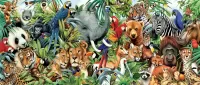 Quebra-cabeça The world of animals