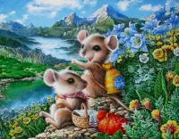Jigsaw Puzzle Mouse travelers