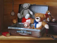 Rompecabezas Bears in a suitcase