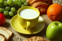 Zagadka Milk and fruits