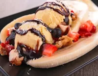 Quebra-cabeça Ice cream and banana