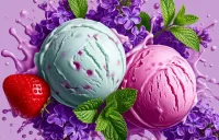 Yapboz Dondurma ve lilac
