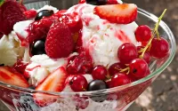 Jigsaw Puzzle Ice cream and berries
