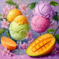 Jigsaw Puzzle Mango Ice Cream