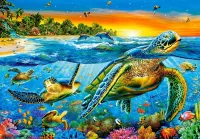 Пазл Морские черепахи