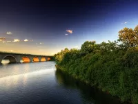 Quebra-cabeça Bridge at sunrise